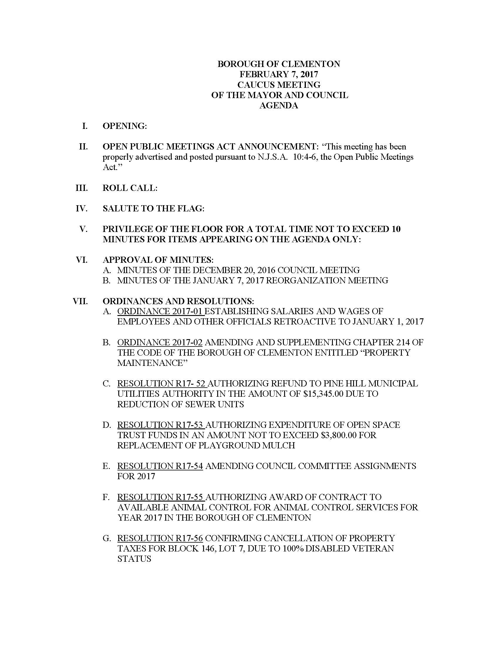 Borough of Clementon, NJ Borough of Clementon, New Jersey Clementon